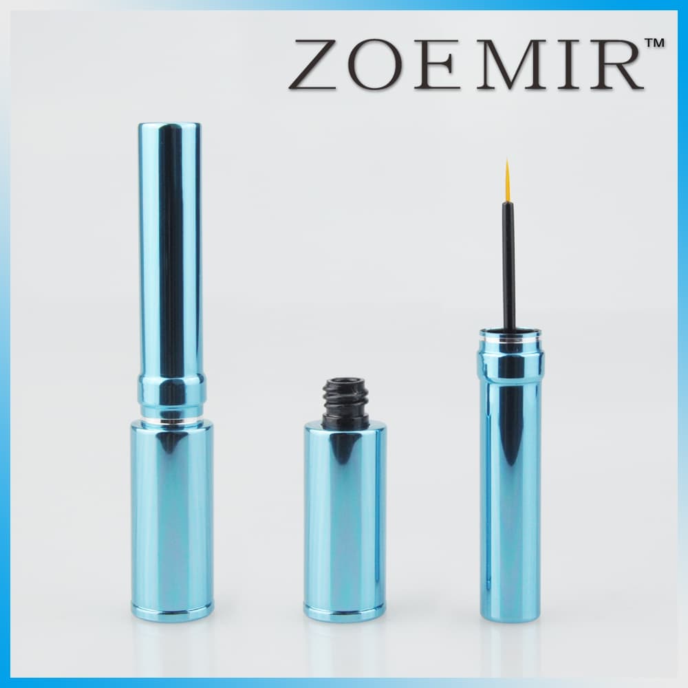 Matte blue cosmetic metal aluminium metallic eyeliner tube